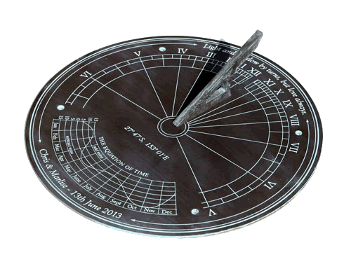 patinated sundial