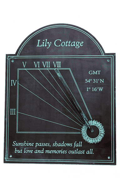 patinated sundial 