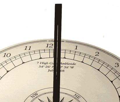 photo of a sundial gnomon